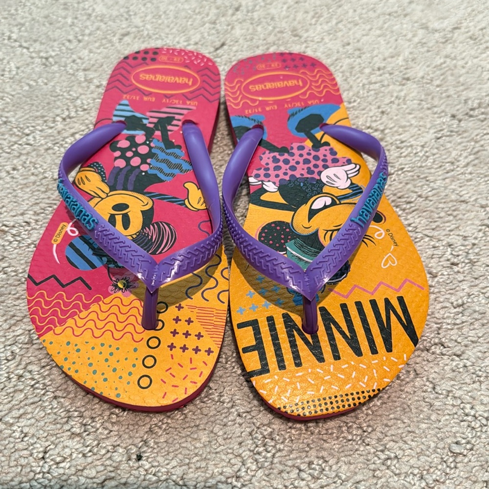 Havaianas Minnie mouse flip-flops brand new never warm